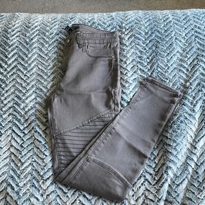 Forever 21 Gray Moto Skinny Pants